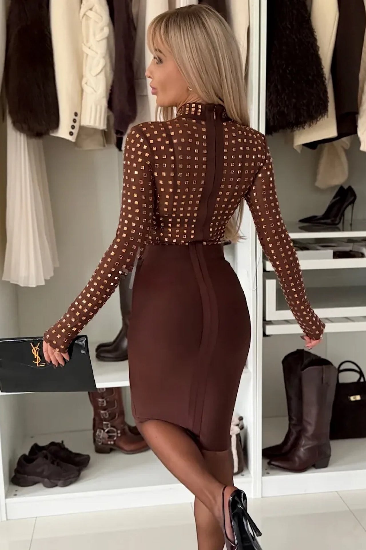 SOPHIA dress choko