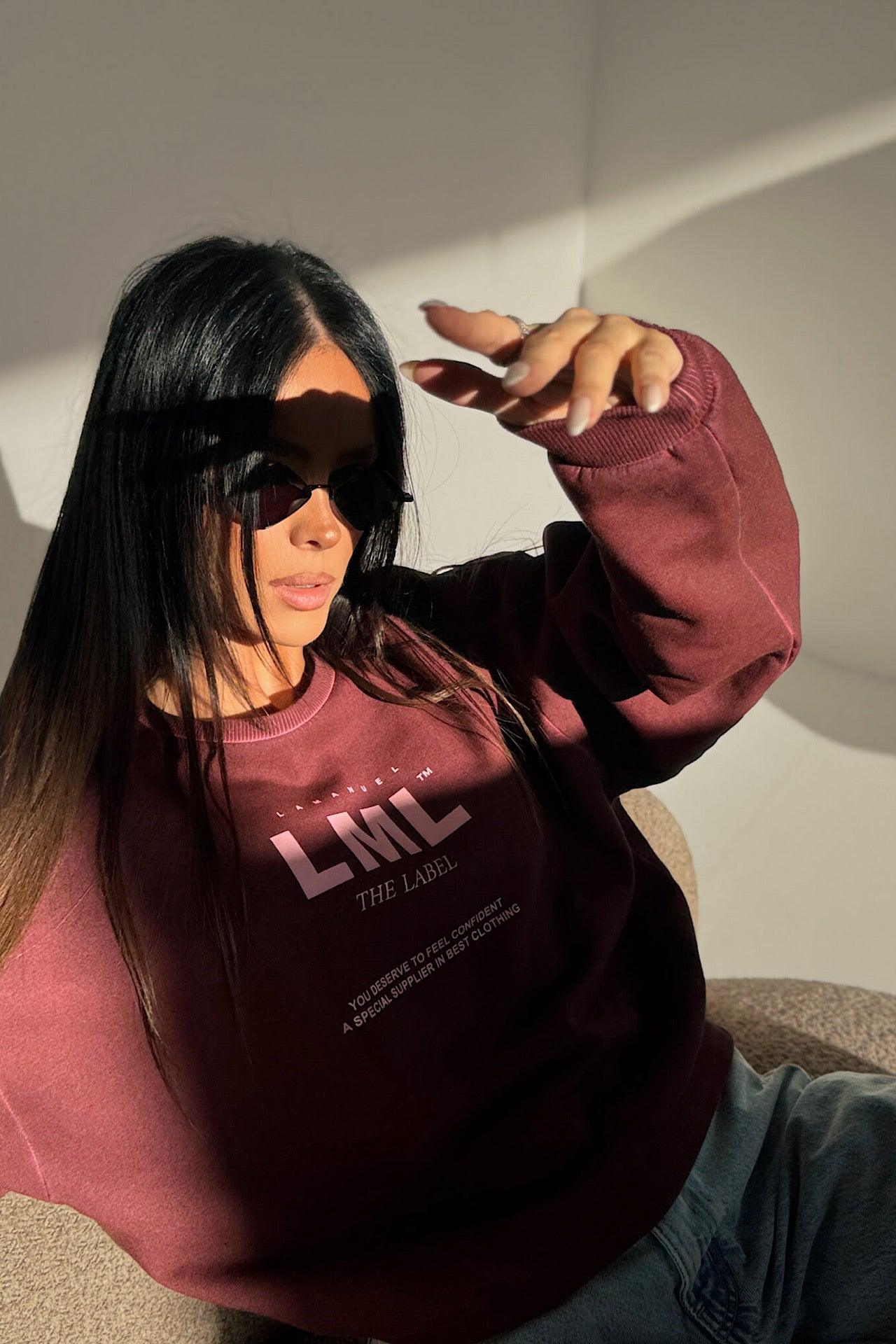 LM MIDNIGHT blouse bordo