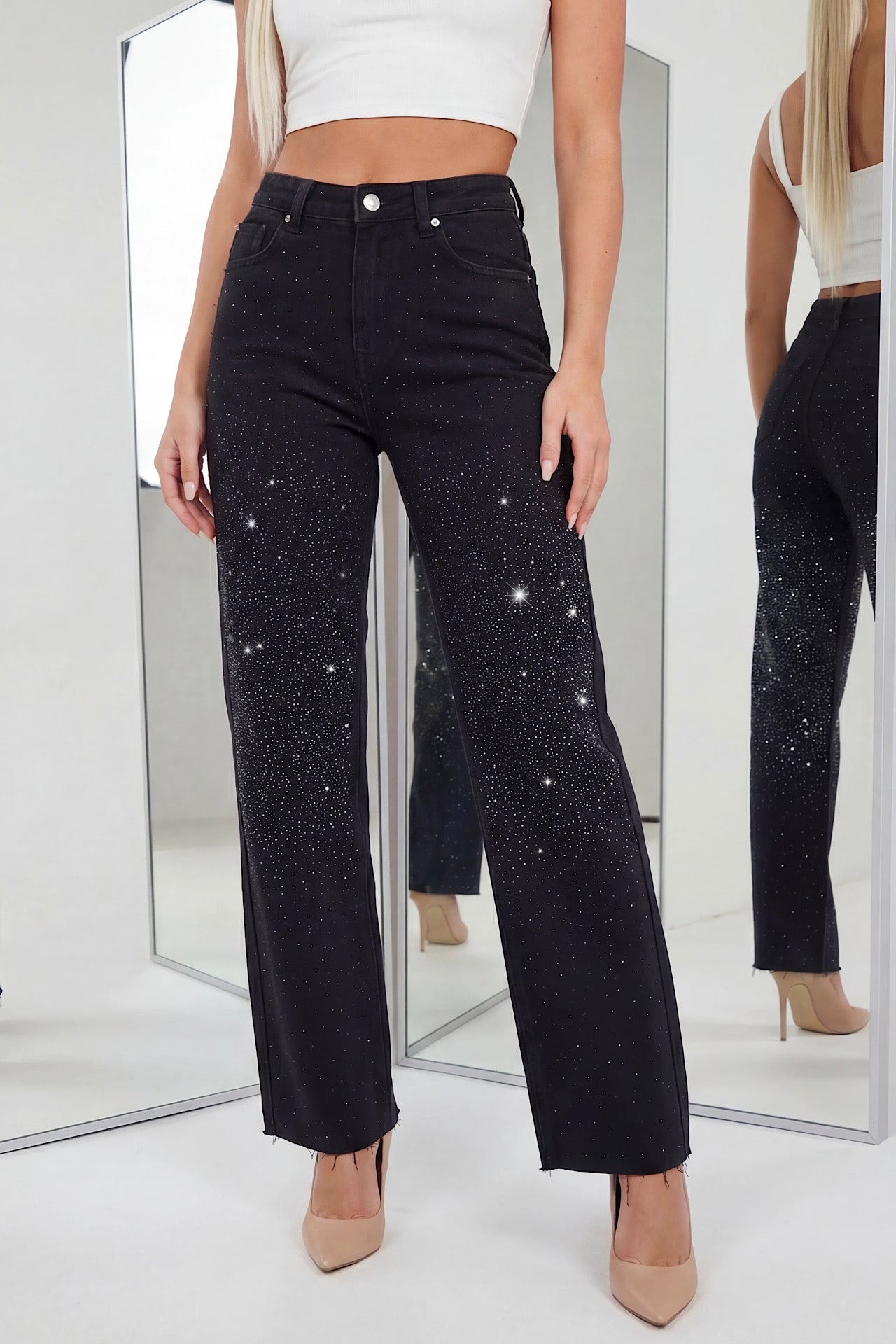 GLAMISH jeans black