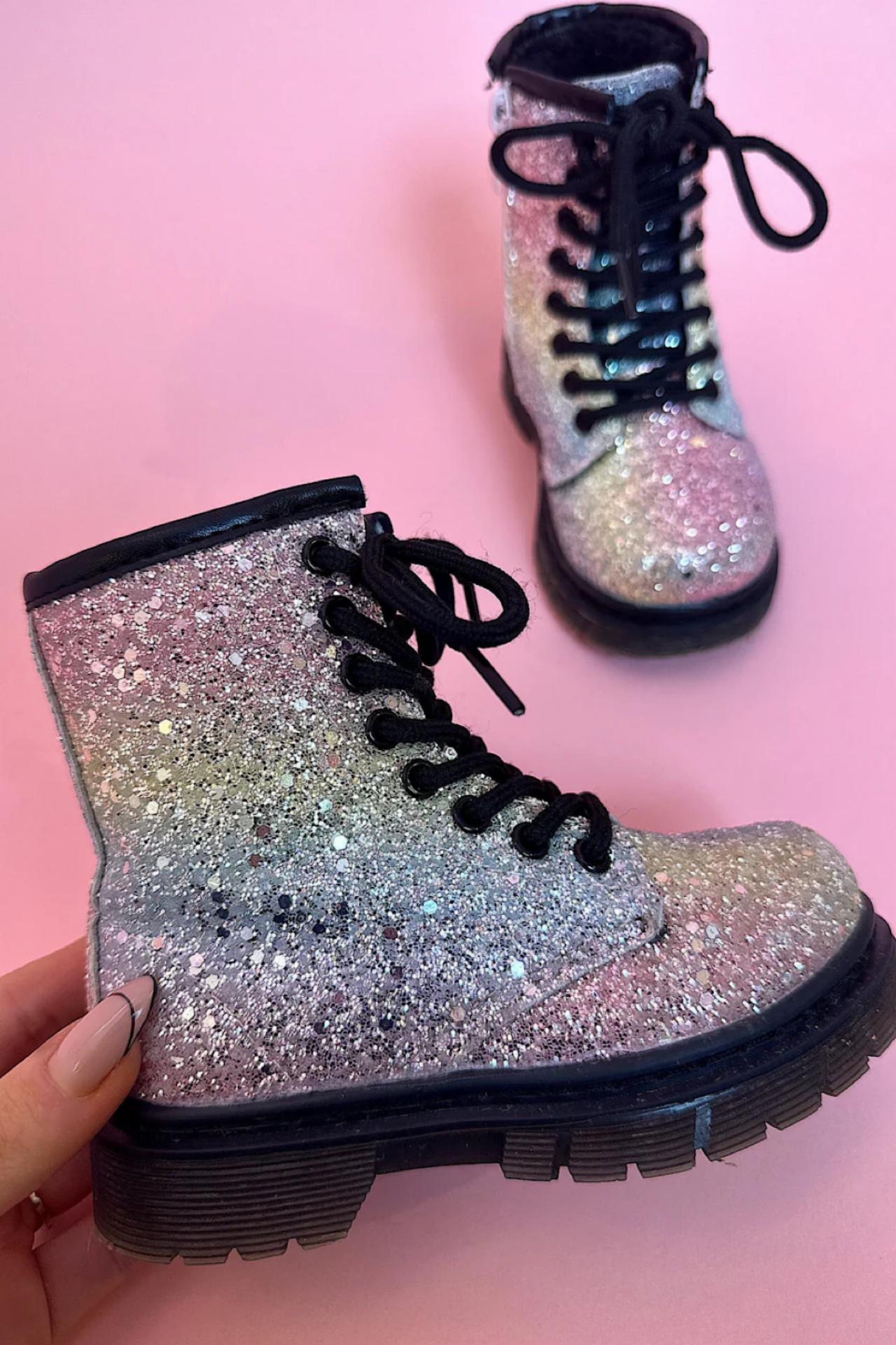 KIDDO RAINBOW glitter boots