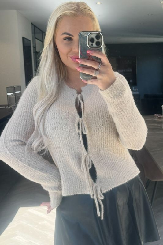LUX cardigan latte