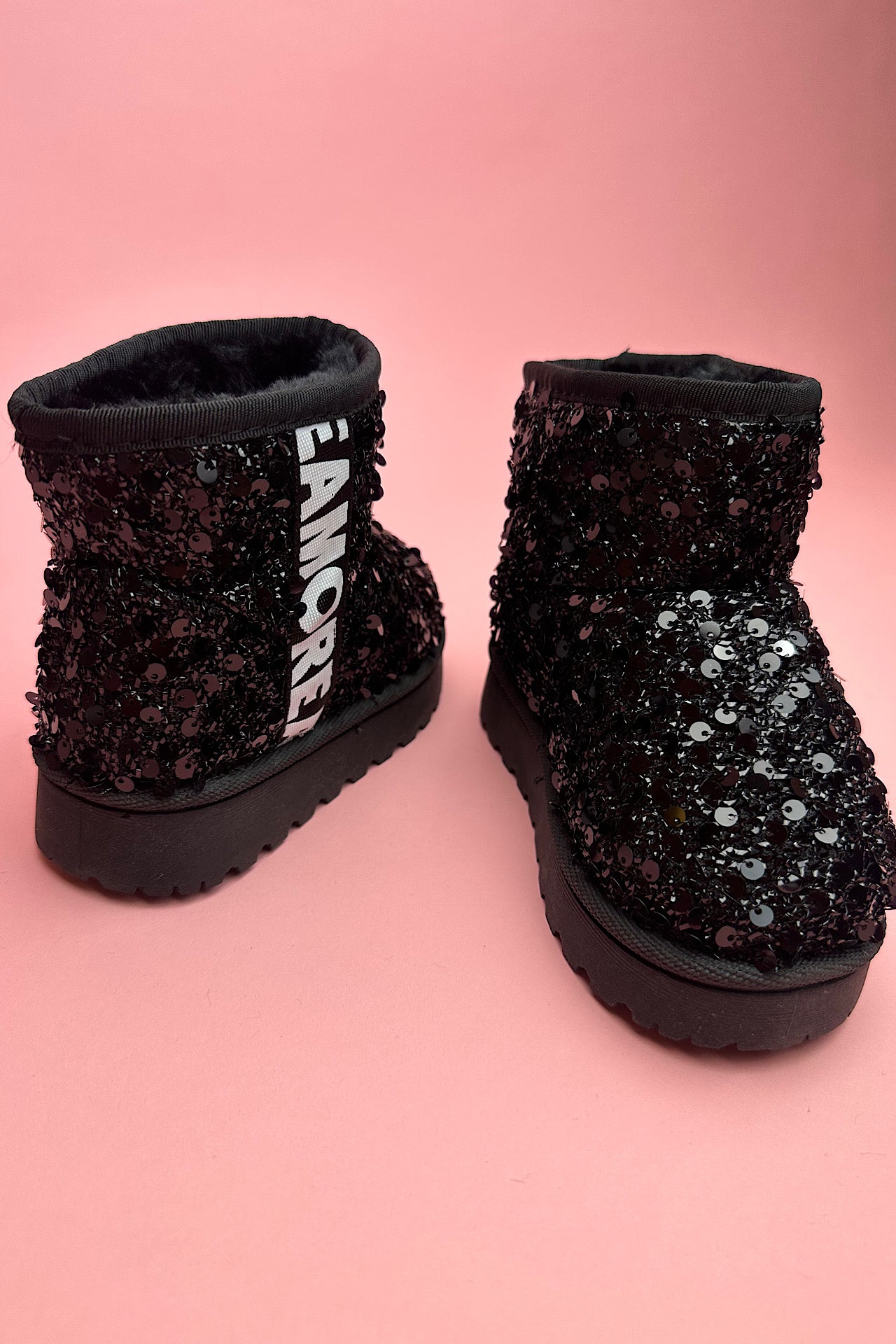 KIDDO sequin boots black 4267