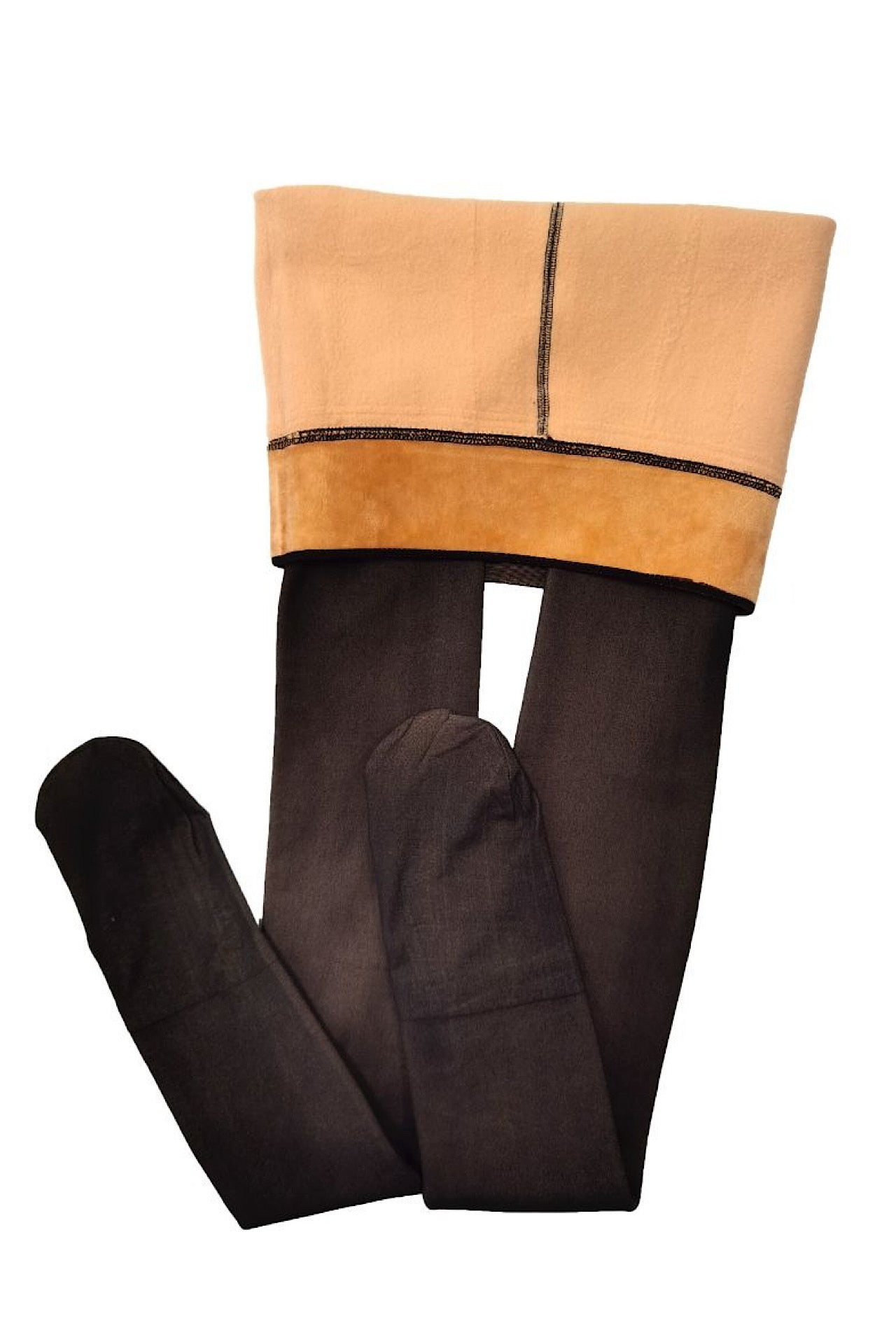 BLACK fleece tights