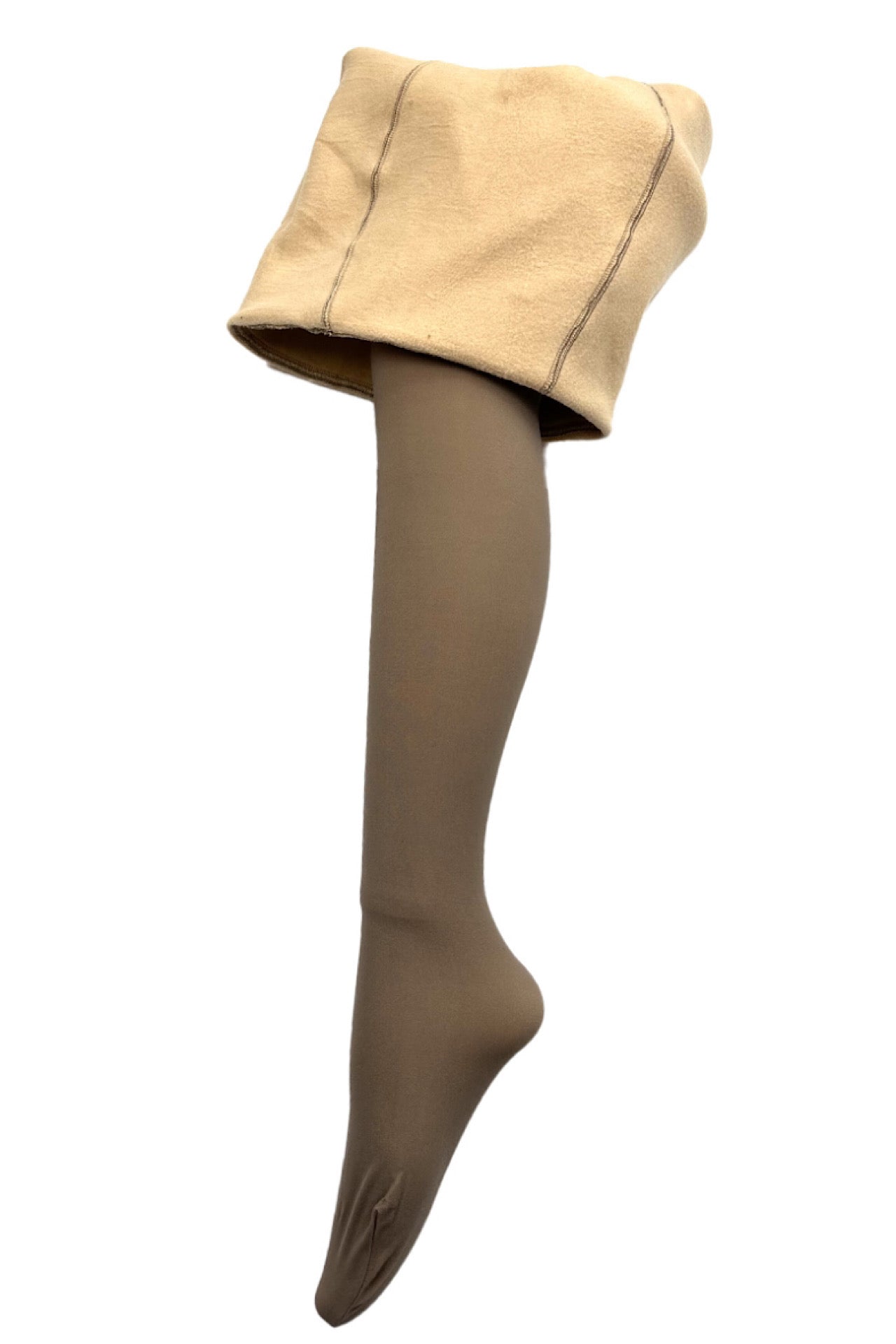 TAUPE fleece tights 4206