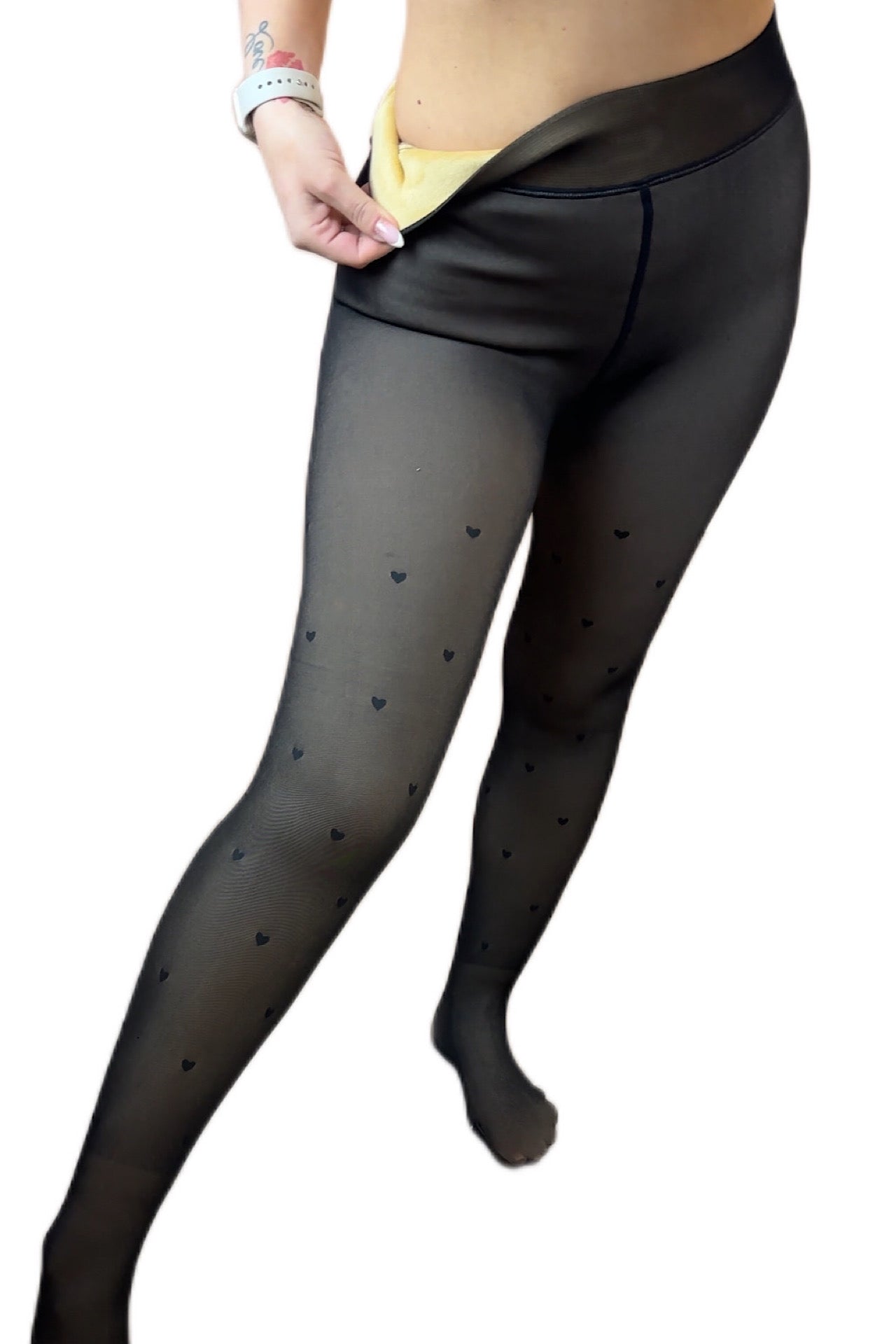 HEART fleece tights 4206