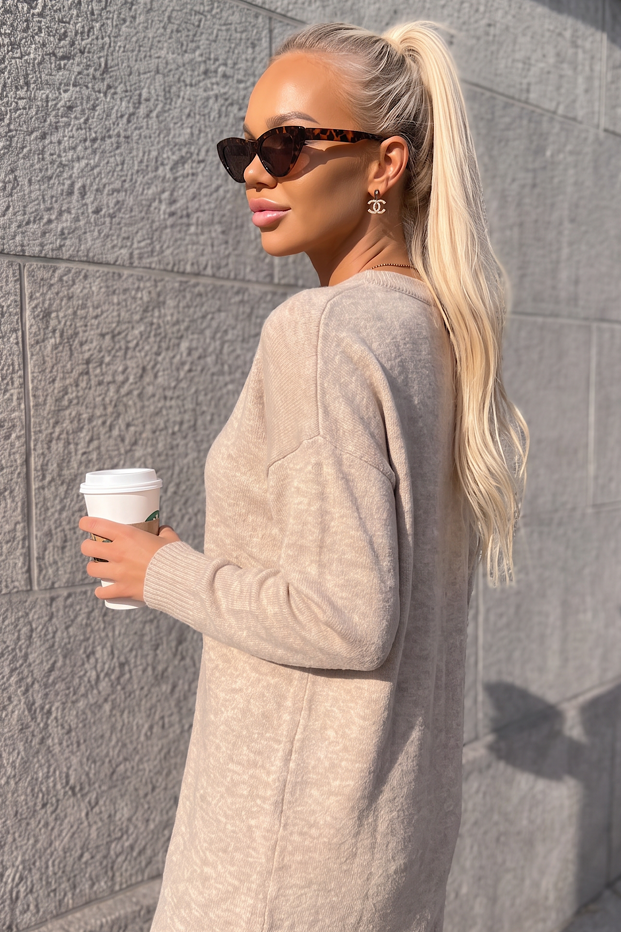 MISS dress taupe