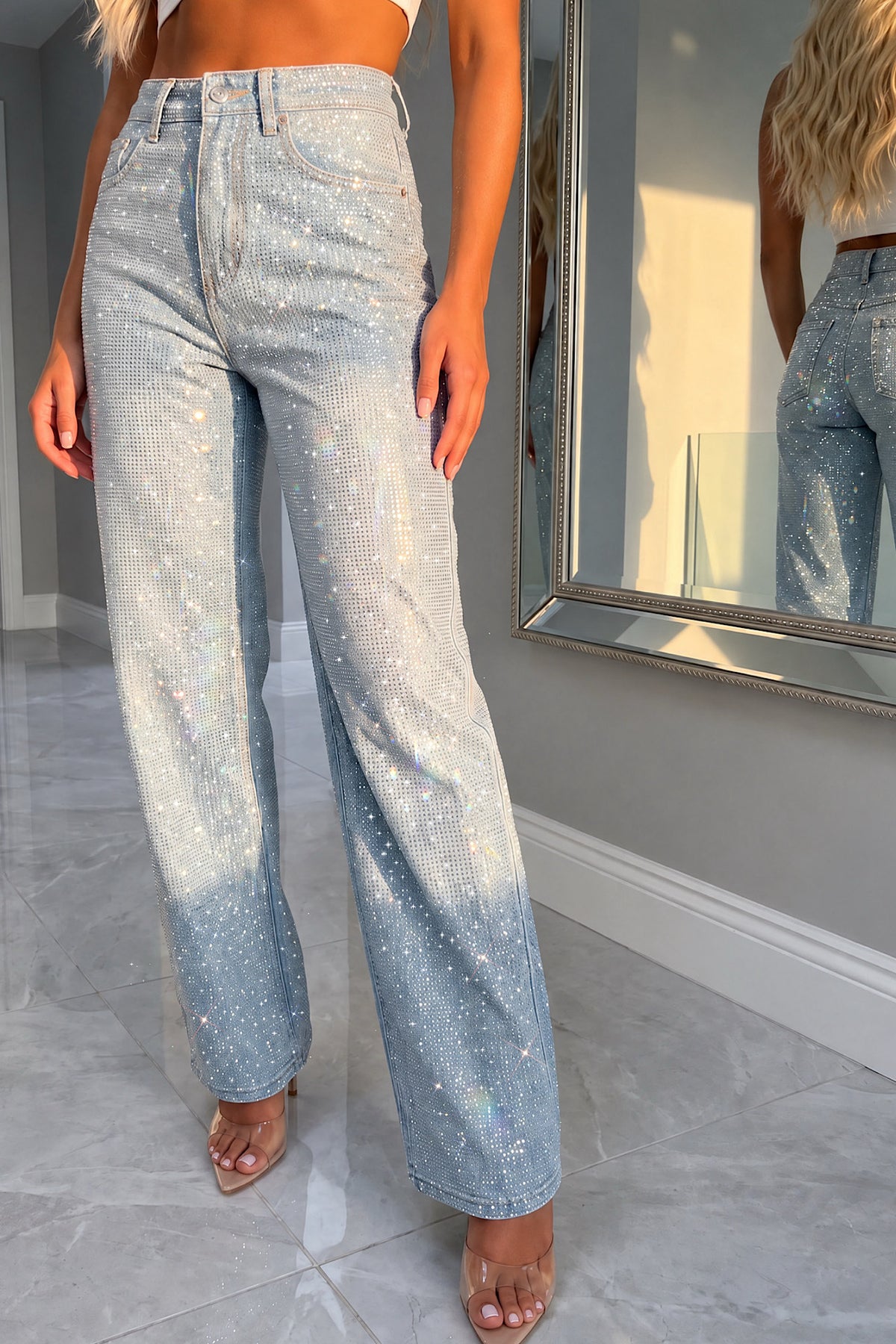 RAINBOW sparkle jeans 3969