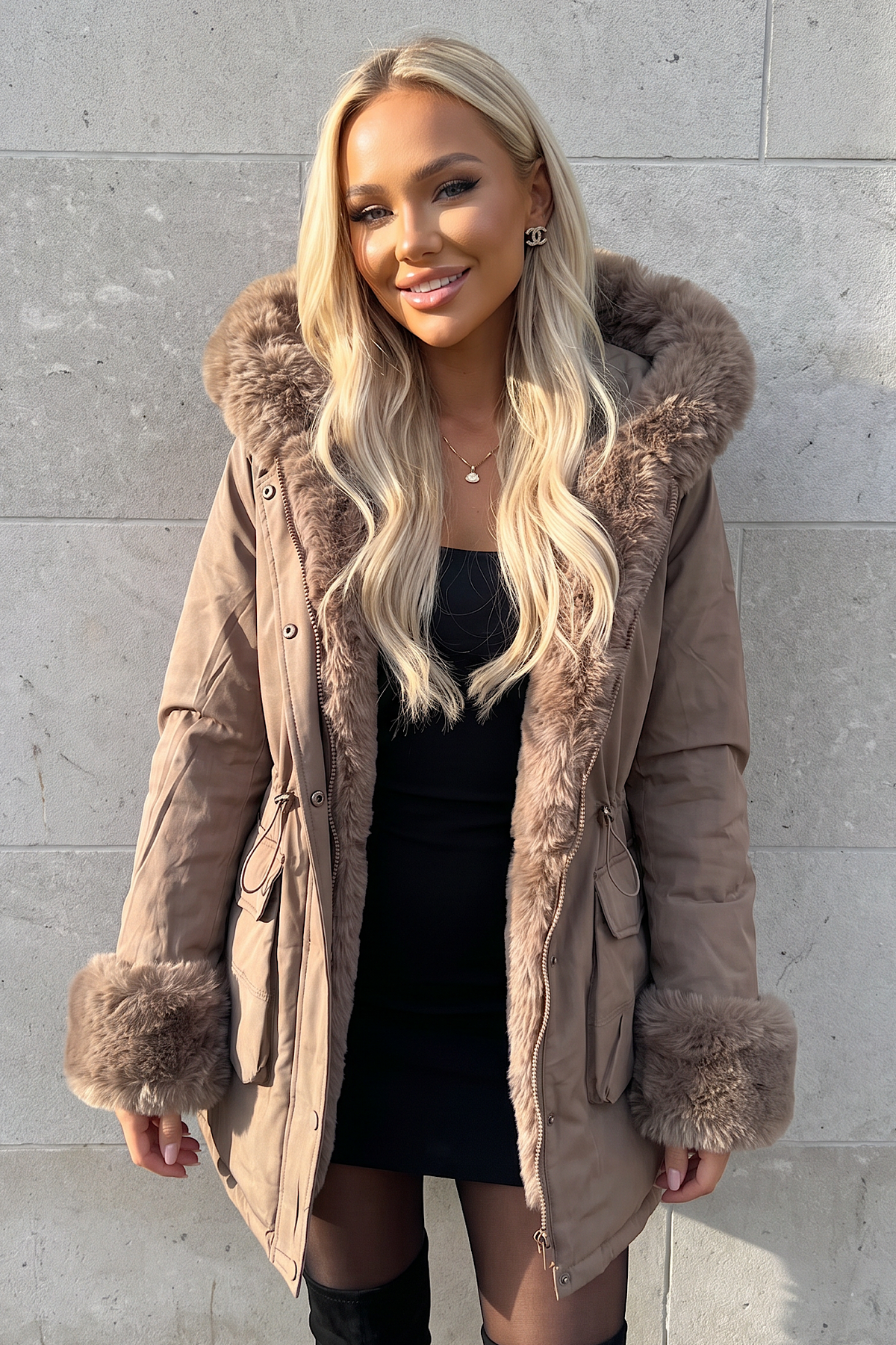 PARKA NELLE taupe