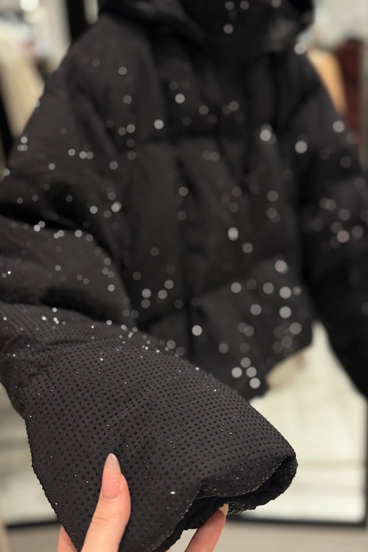 RHINESTONE jacket black