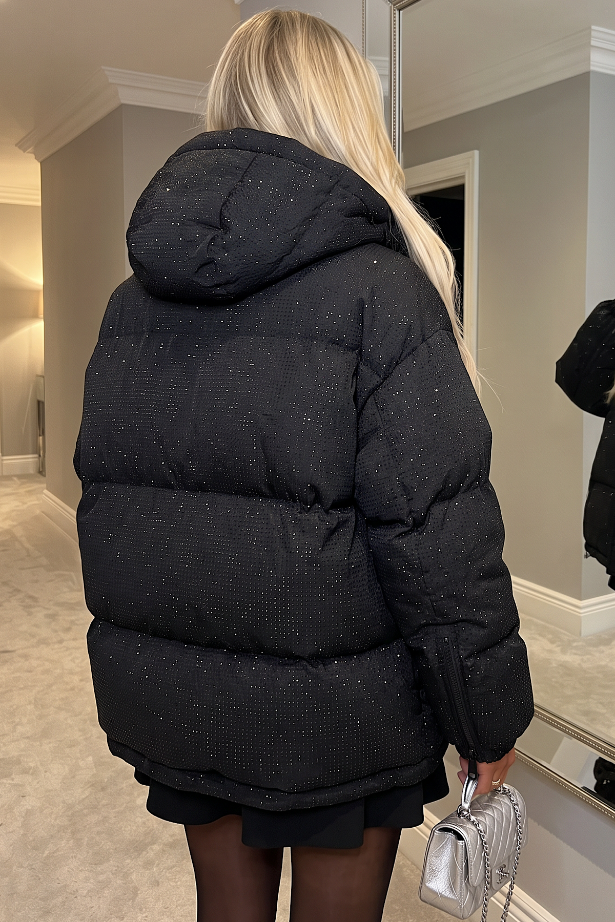 RHINESTONE jacket black