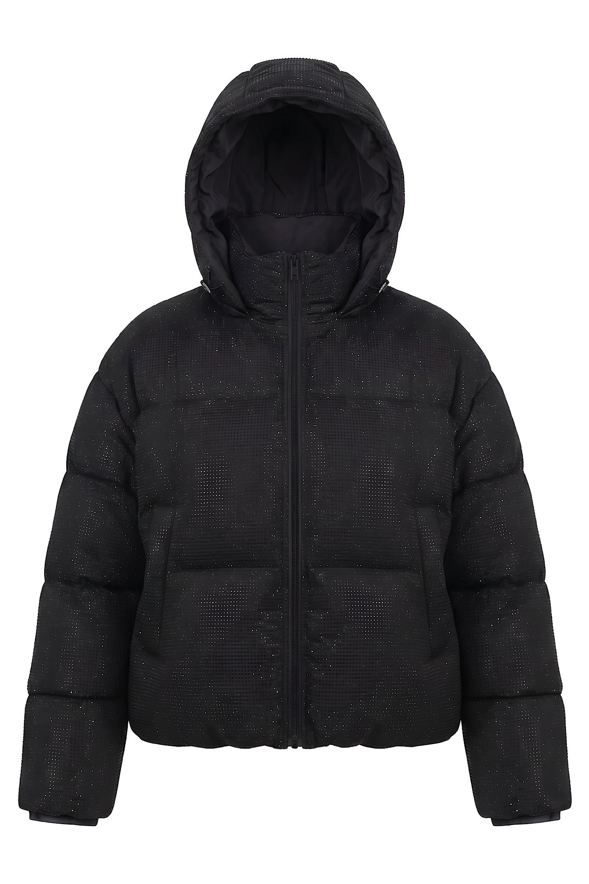RHINESTONE puffer black