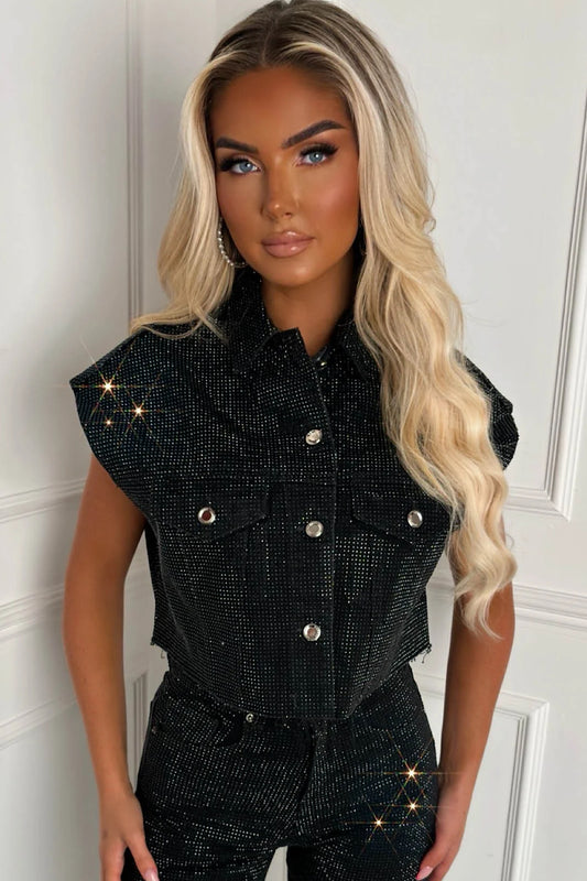 SPARKLE vest black 290
