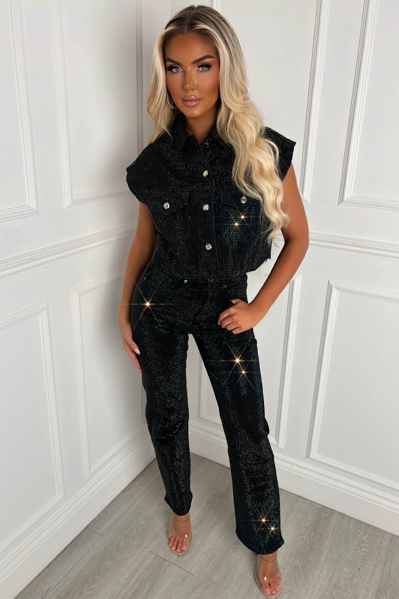 SPARKLE vest black 290