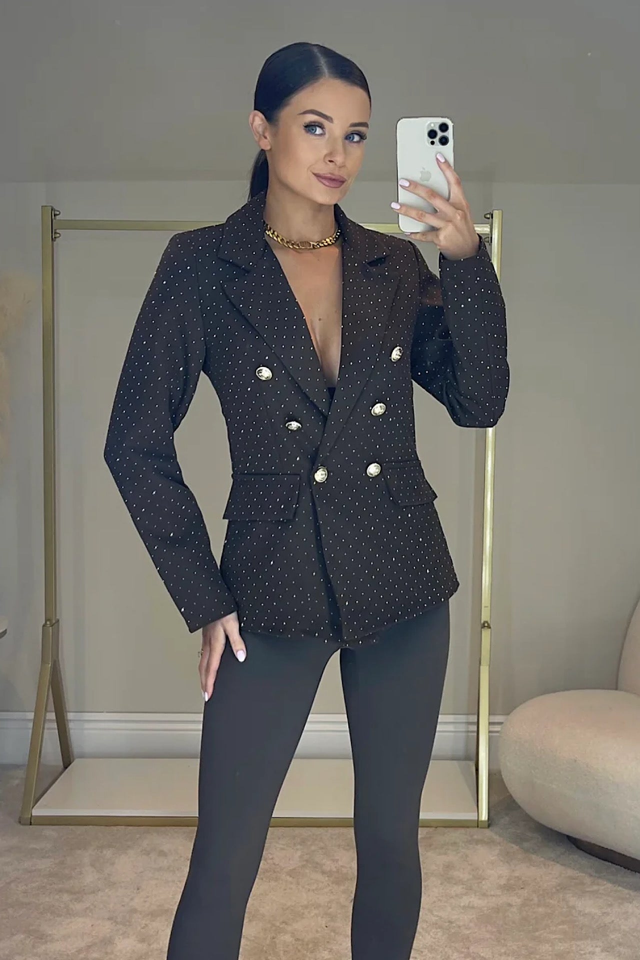 DIAMOND blazer choko