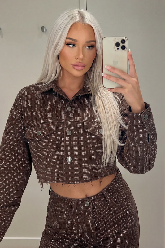 SPARKLE jacket brown 290