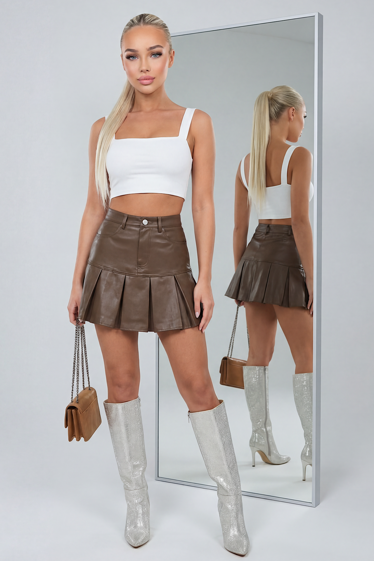 TROTY skirt brown