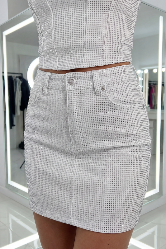 SKIRT sparkle white