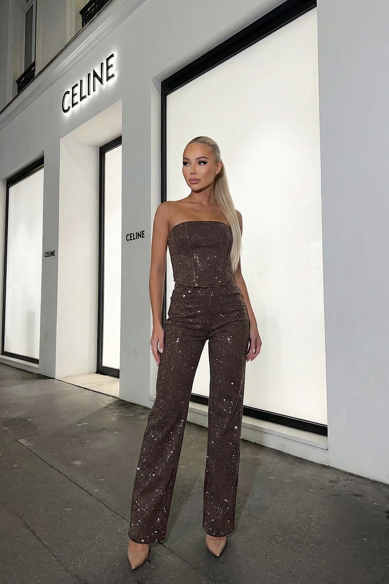 JEANS sparkle yosh brown 3818