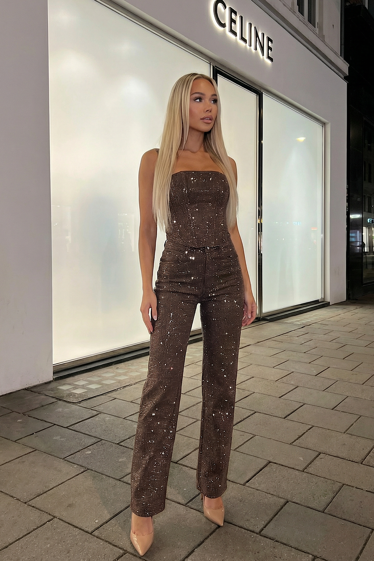 JEANS sparkle yosh brown 3818