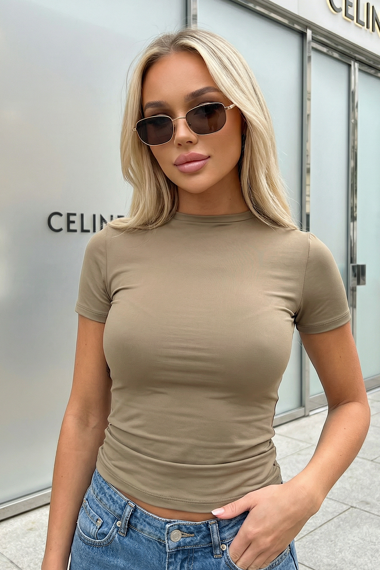 LITTERLY tee taupe