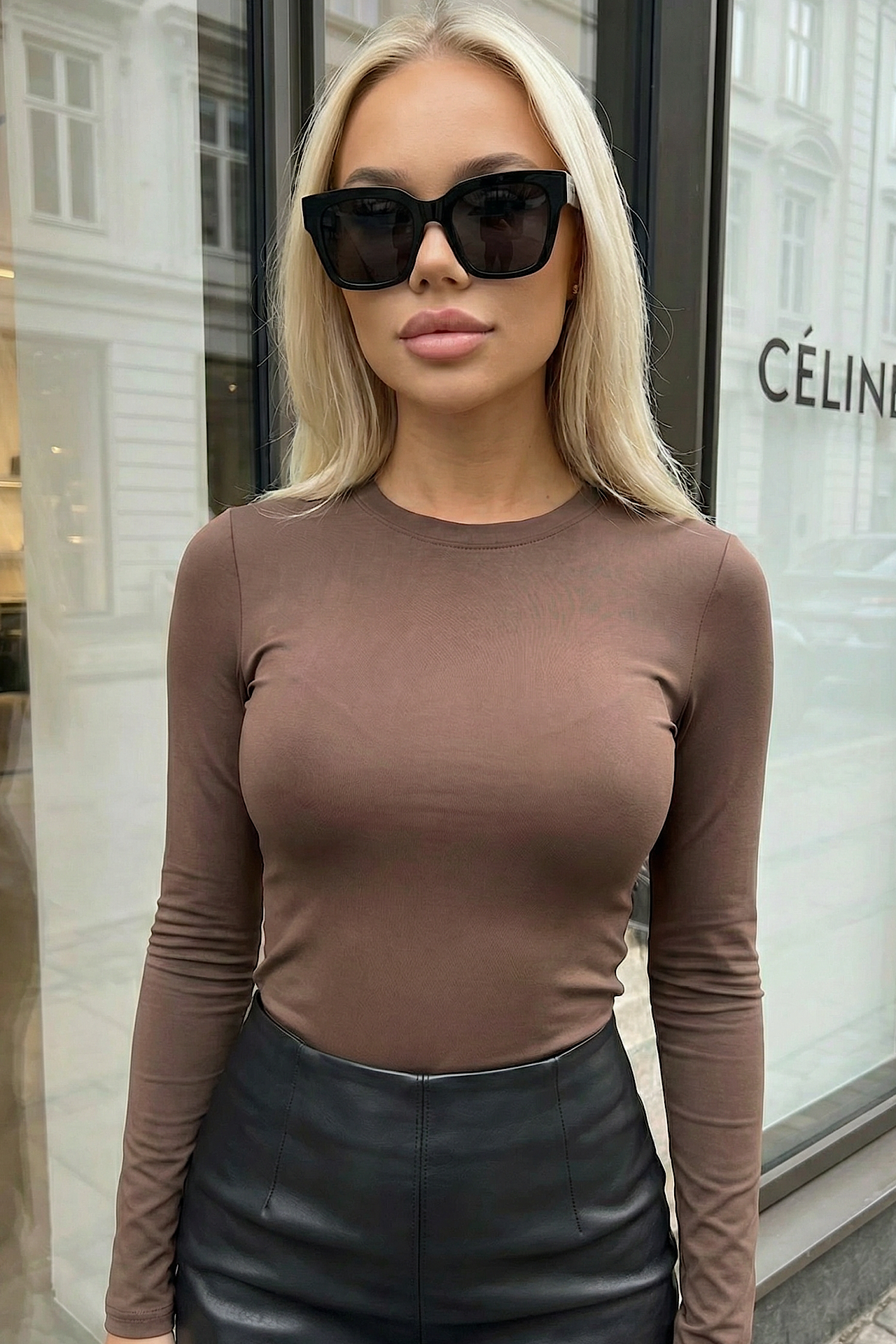 BASIC blouse coffe