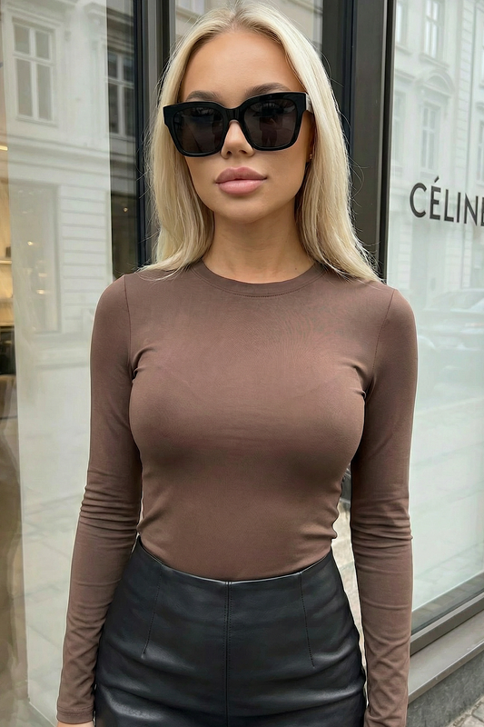 BASIC blouse coffe