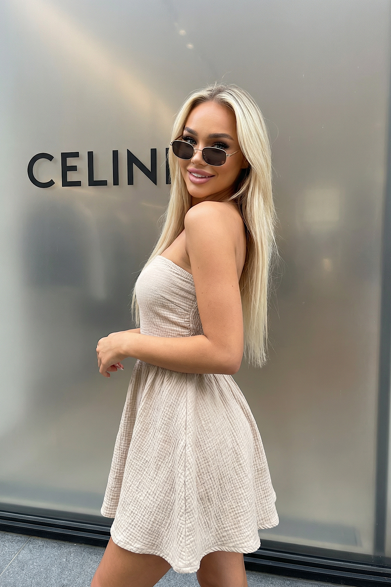 COUR dress beige