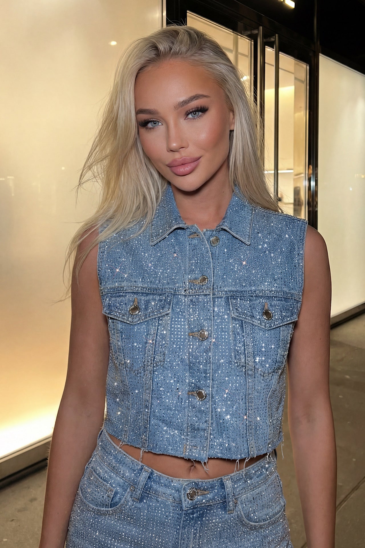 SPARKLE vest blue