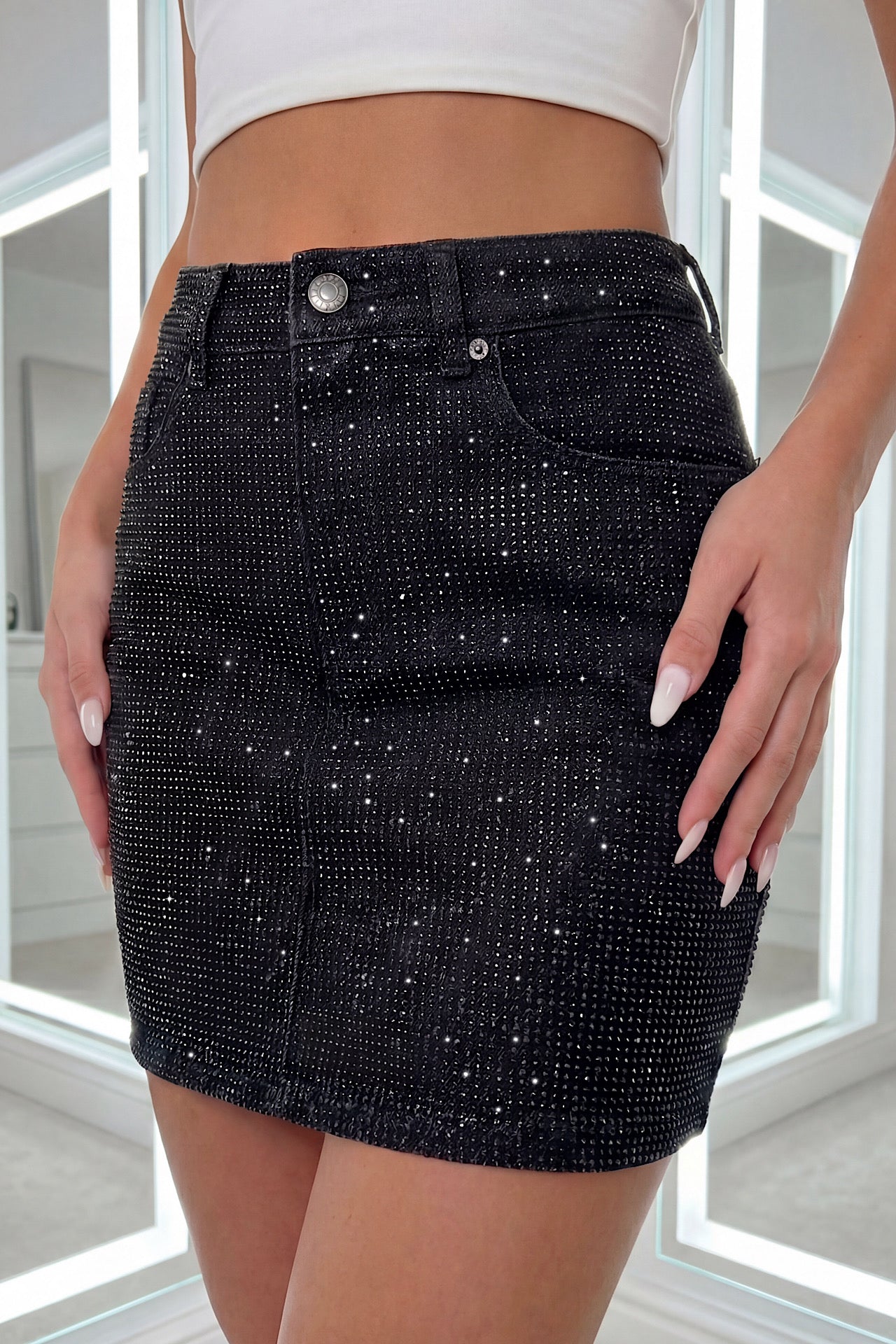 SKIRT sparkle black 3357