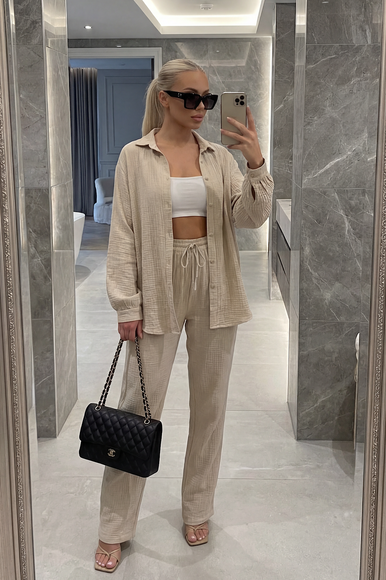 Birt set beige