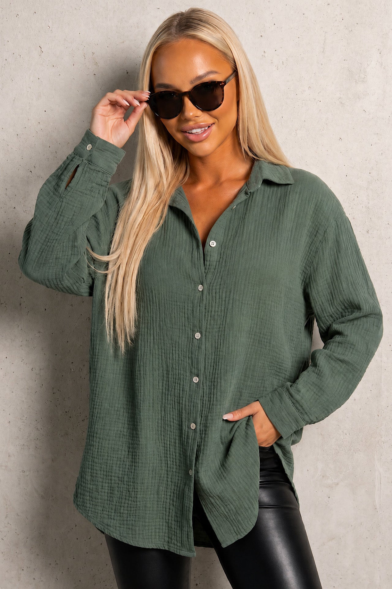 BIANCA shirt khaki